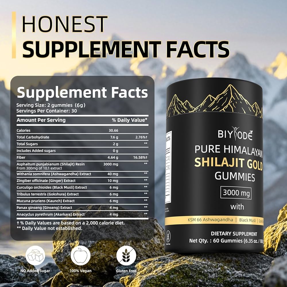 Shilajit Gomitas Biyode 60pz 3000mg