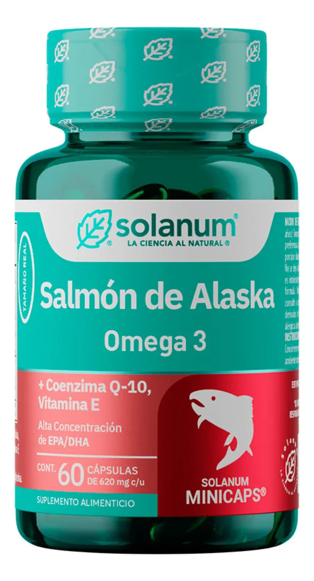 Salmon De Alaska Omega 3 Coezima Q10 60 Minicaps Solanum
