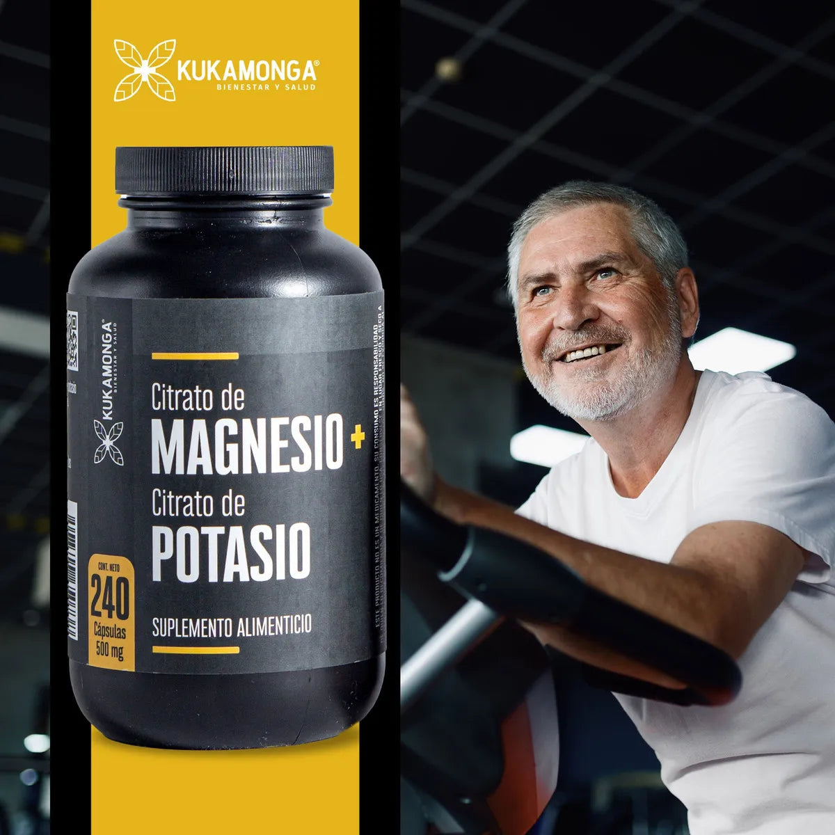 Citrato De Magnesio + Citrato De Potasio - 240 Cápsulas para 4 meses