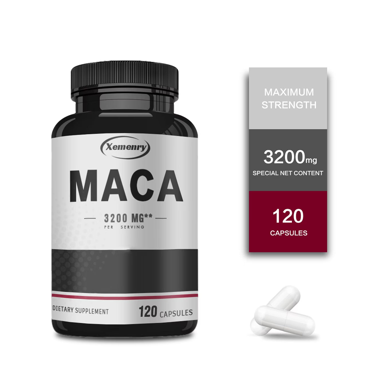 Maca Negra Orgánica 100% Pura (120 Cápsulas)