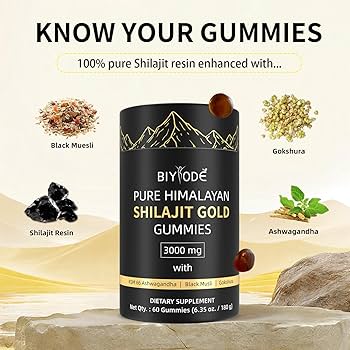 Shilajit Gomitas Biyode 60pz 3000mg