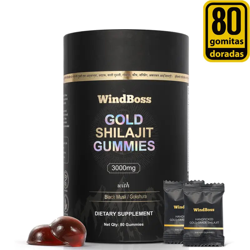 Shilajit Gomitas GOLD WindBoss con 80pz de 3000mg