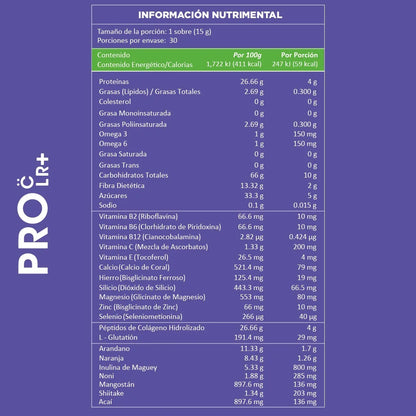 PRO CLR+ 25 Nutrientes y Antioxidantes Bolsa con 30 Sobres