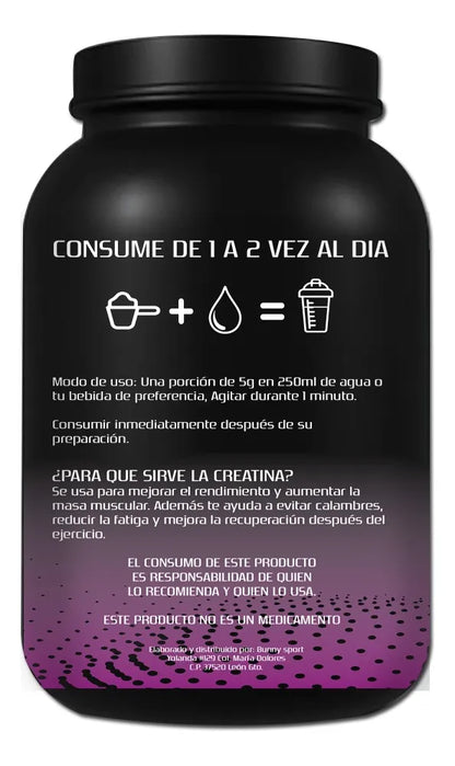 Creatina Monohidrato Sabor Naranja 1k (200 servicios)