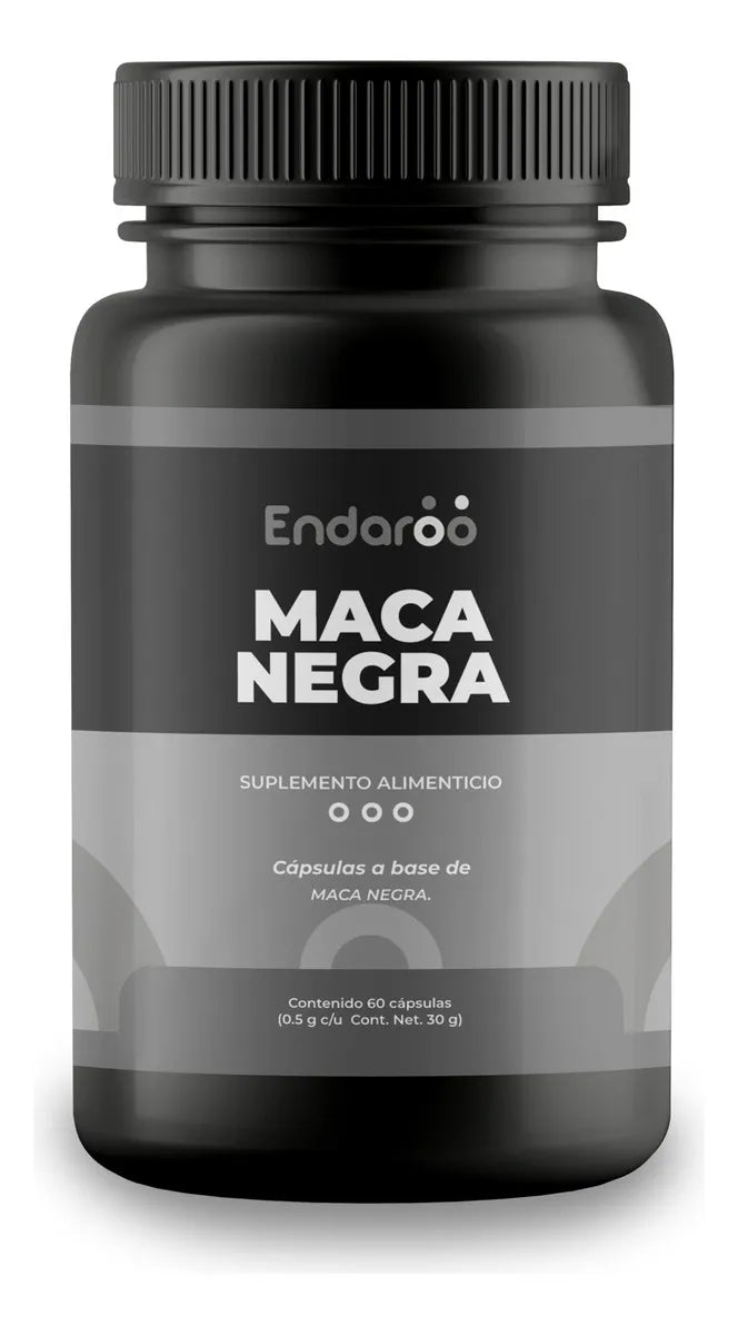 Maca Negra Orgánica 100% Pura Con 60 Cápsulas
