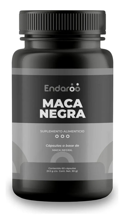 Maca Negra Orgánica 100% Pura Con 60 Cápsulas