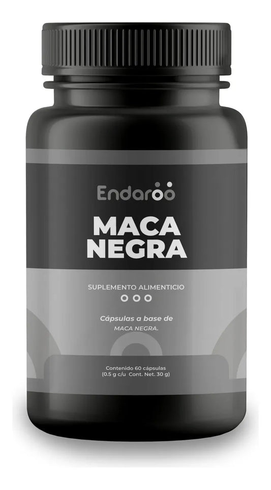 Maca Negra Orgánica 100% Pura Con 60 Cápsulas