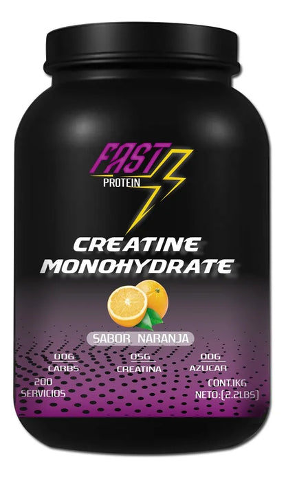 Creatina Monohidrato Sabor Naranja 1k (200 servicios)