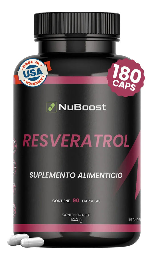 Resveratrol 800 Mg Con Vitamina C 180 Cápsulas (90 dias)