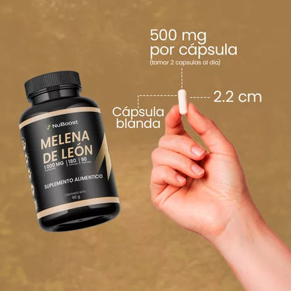 Melena De León Hongo Puro 180 Capsulas (90 dias)