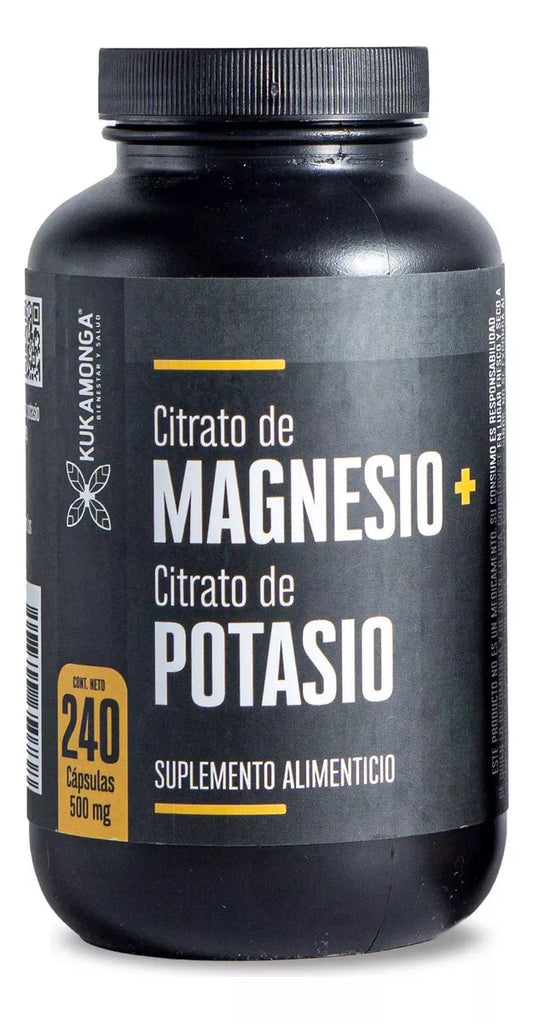 Citrato De Magnesio + Citrato De Potasio - 240 Cápsulas para 4 meses