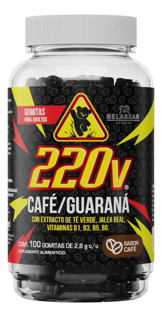 Belabear 220v Café Y Guaraná 100 Gomitas De 2,8g