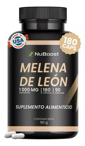 Melena De León Hongo Puro 180 Capsulas (90 dias)