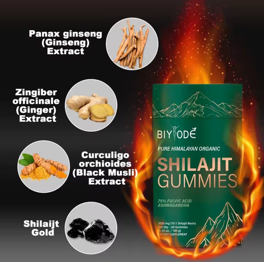 Gomitas de Shilajit con Ashwagandha 3000mg con 60pz