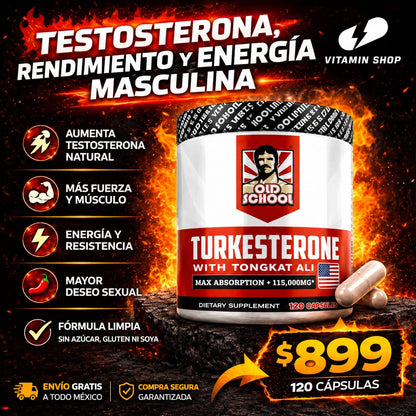 TURKESTERONE con Ajuga Turkestanica y Tongkat Ali (120 Capsulas)