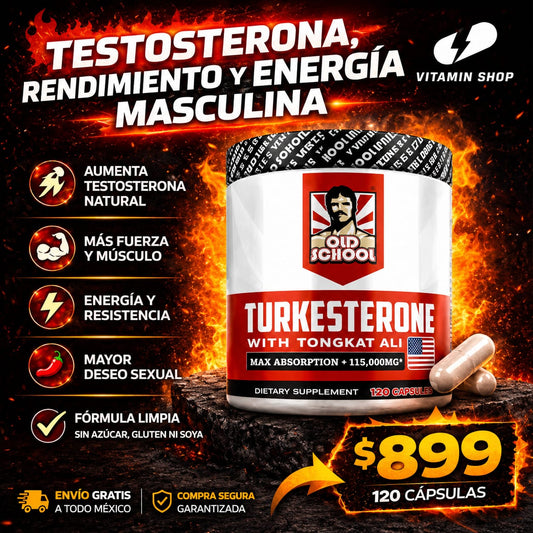 TURKESTERONE con Ajuga Turkestanica y Tongkat Ali (120 Capsulas)