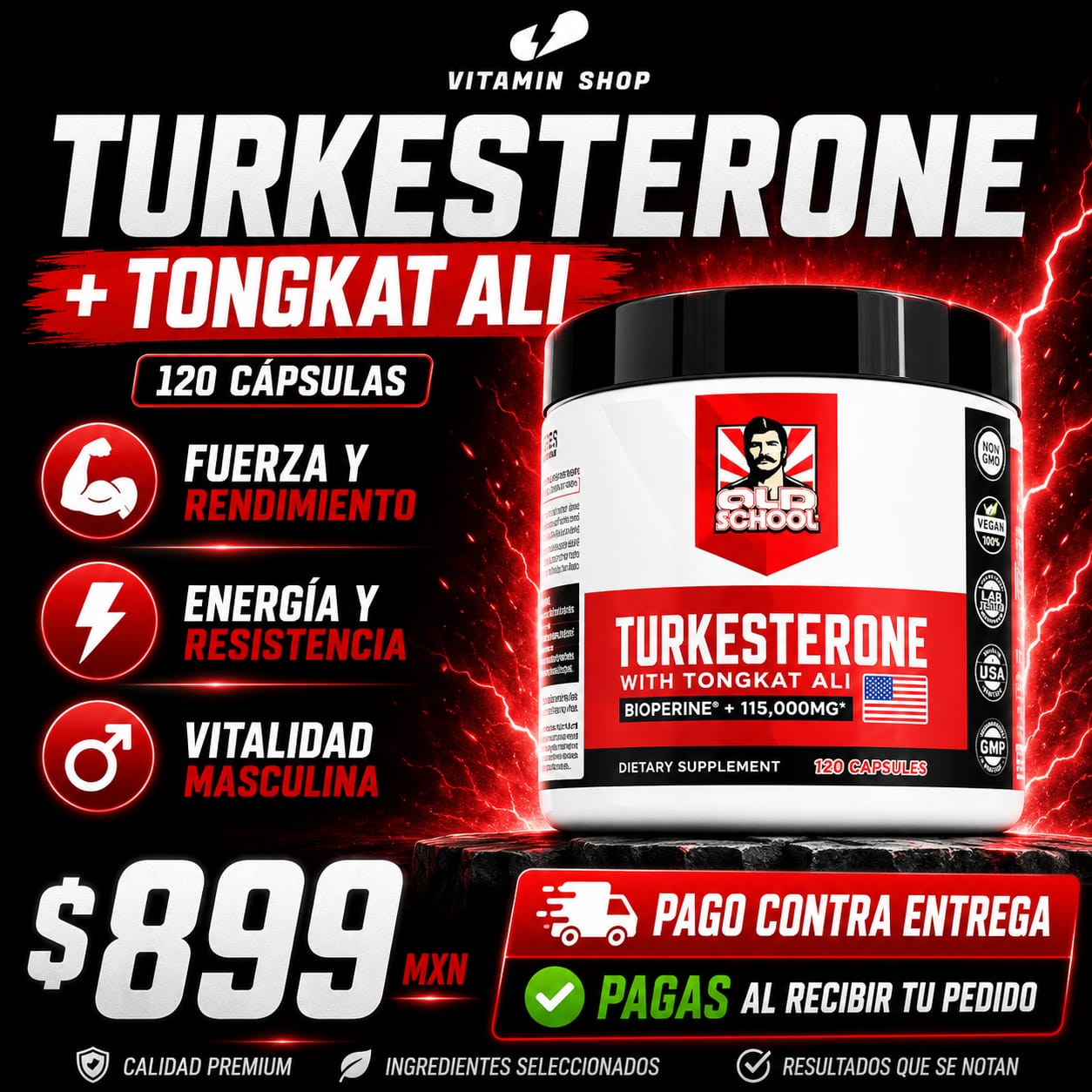 TURKESTERONE Con TONGKAT ALI  Pagas al Recibir