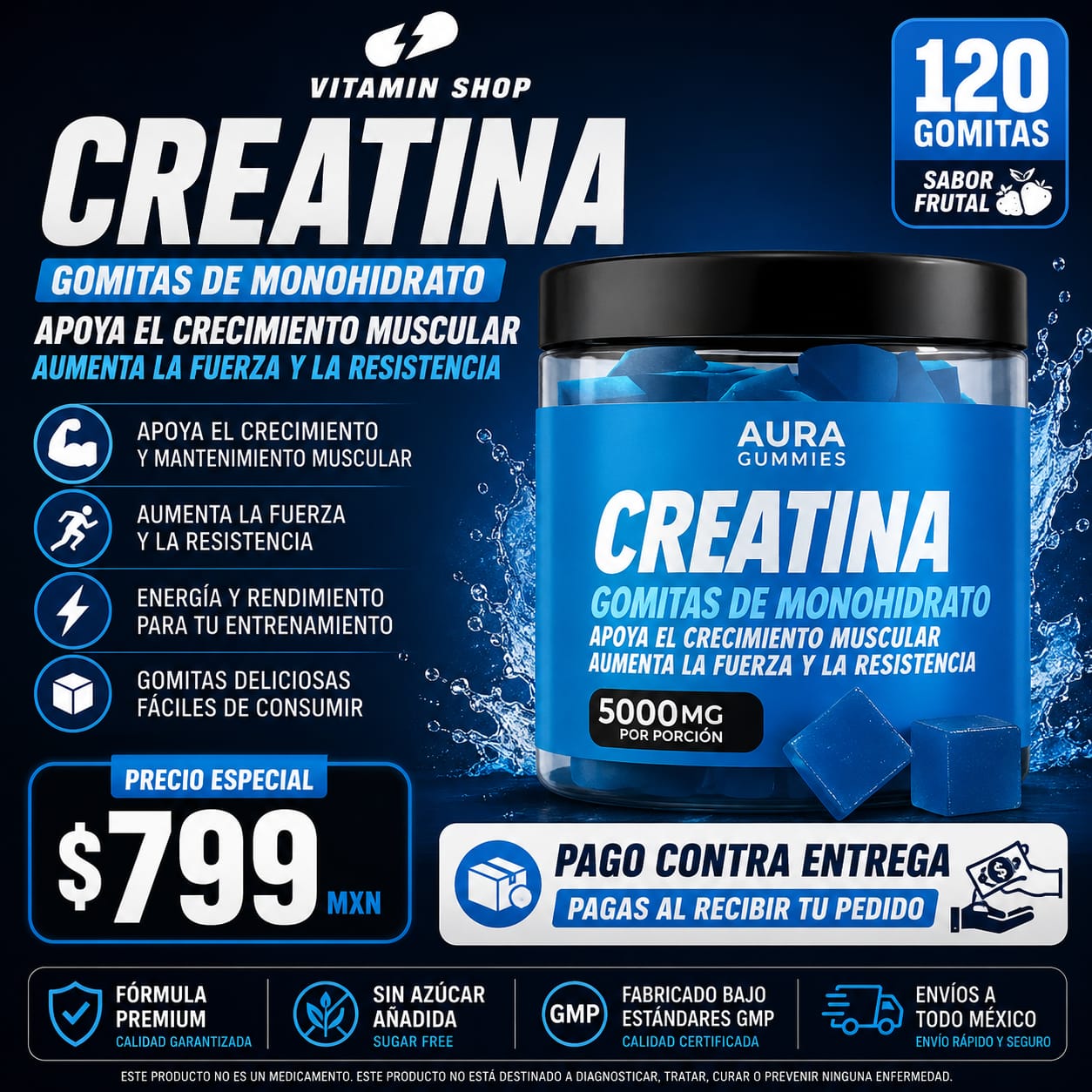 Aura Gummies® - Gomitas de Creatina Pagas al Recibir