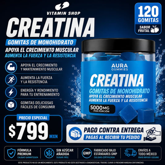 Aura Gummies® - Gomitas de Creatina Pagas al Recibir
