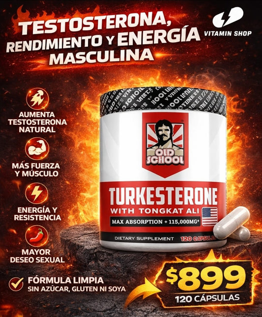 TURKESTERONE con Ajuga Turkestanica y Tongkat Ali (120 Capsulas)