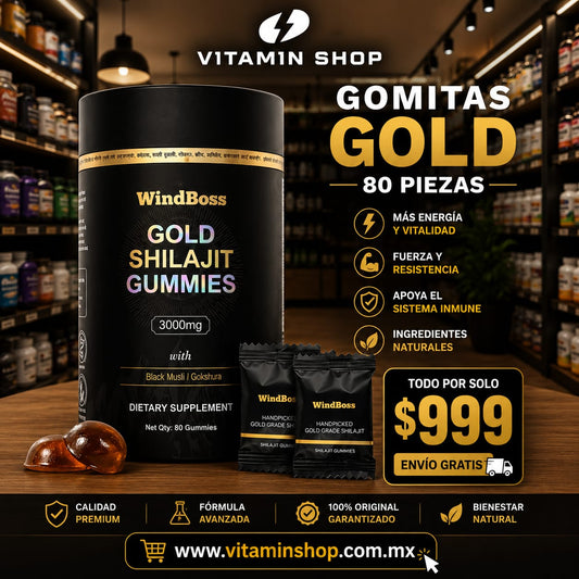 Shilajit Gomitas GOLD WindBoss con 80pz de 3000mg