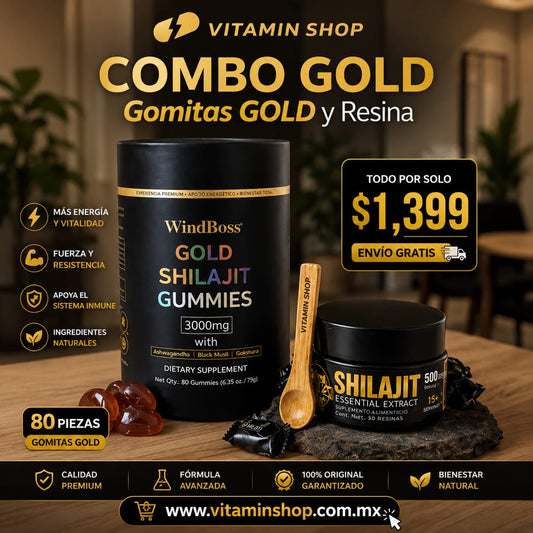 Gomitas GOLD Shilajit 80 pzs y Resina