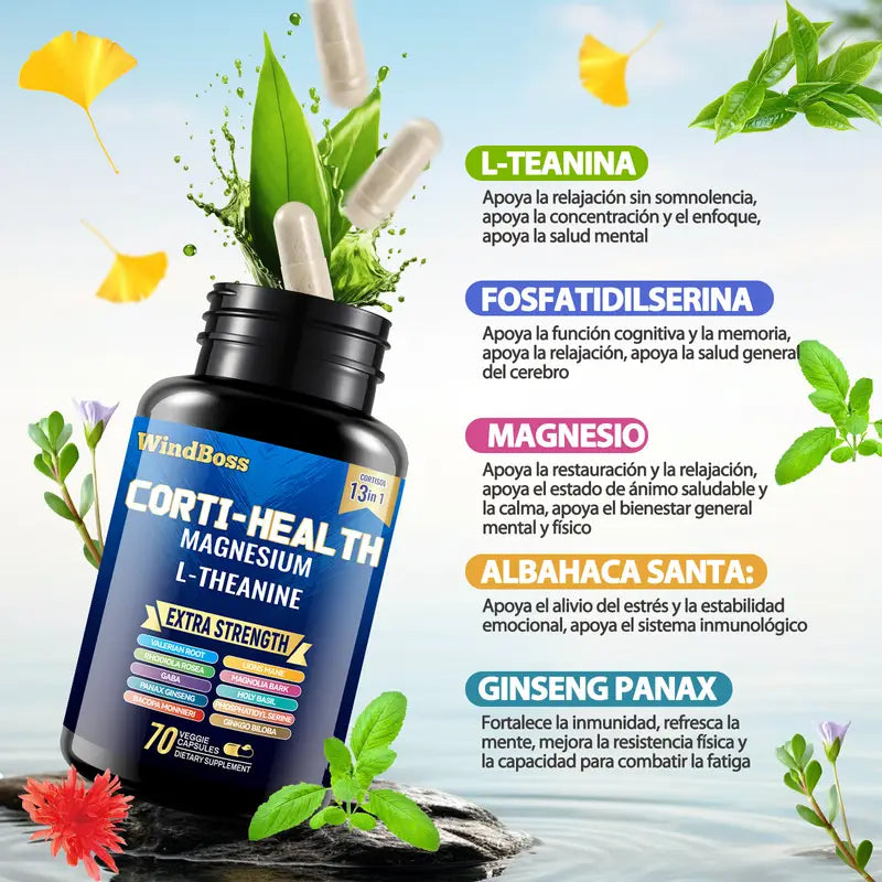 COMBO Suplemento Windboss Cortisol Inositol 2 en 1 | Vitalidad y bienestar diarios | 90+60 cápsulas]