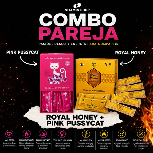 Miel Afrodisiaca COMBO PAREJA (Royal VIP y PussyCat)