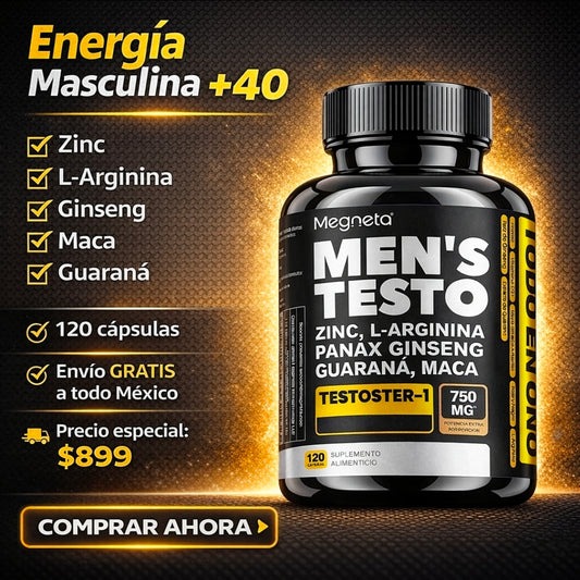 Men´s TESTO     Precursor de Testosterona TODO EN UNO (120 Capsulas)
